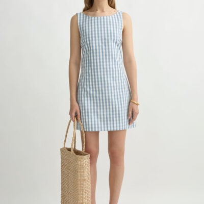 HEIDI DRESS - BLUE GINGHAM