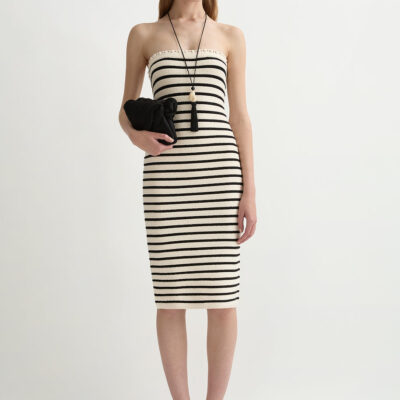 HENRY DRESS - CREAM & BLACK