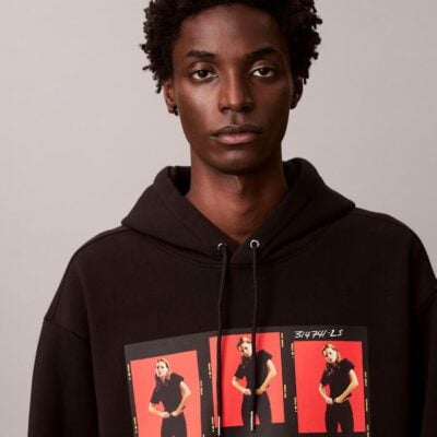 Kate Moss Fleece Graphic Relaxed Hoodie