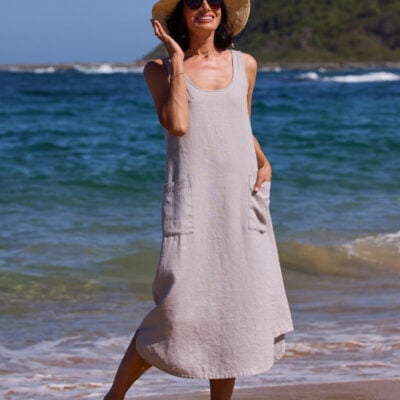 Laurel Linen Dress Fog