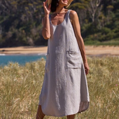 Laurel Linen Dress Fog