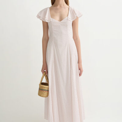 MARLOWE SUNDRESS - CREAM & RED POLKA DOT