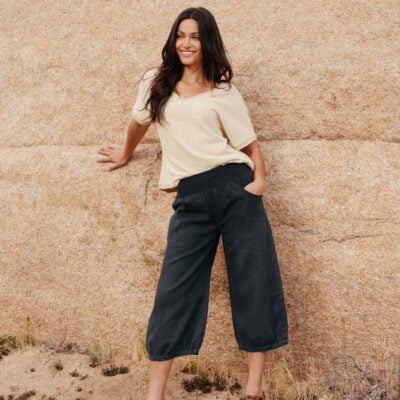 Marrakech Linen Pants Charcoal