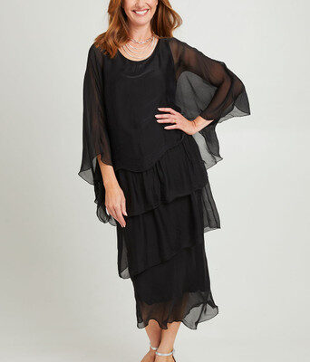 Overlay Silk Dress--LST-D23-201