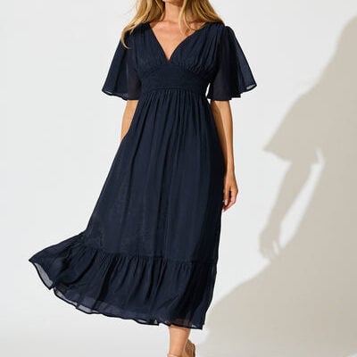 Poesy Maxi Dress in Navy -