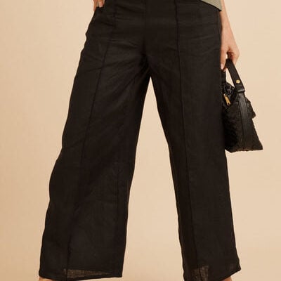 PRE ORDER Halara Pant in Black Linen -