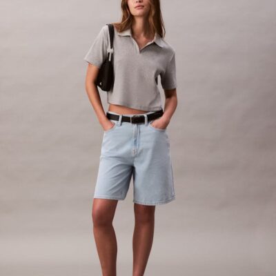 Relaxed Linen Blend Bermuda Shorts