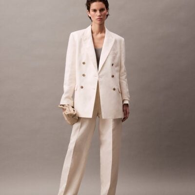 Relaxed Linen Pleated Pants