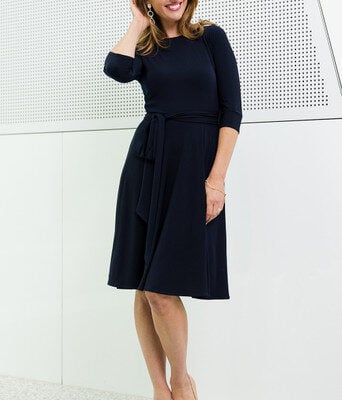 Reverse Wrap Full Skirt Dress--SAC-STRD62