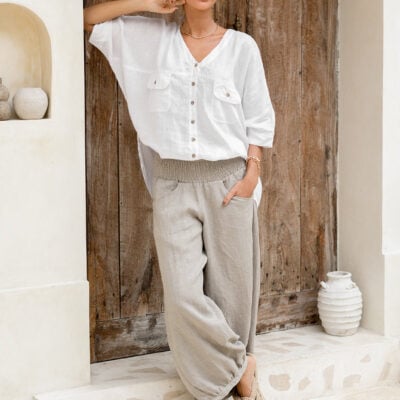 Sadhu French Linen Pants Flax