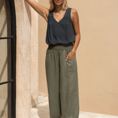 Sadhu French Linen Pants Olive