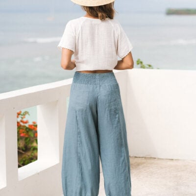 Sadhu French Linen Pants Tahiti Blue