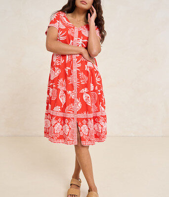 Short Sleeve Layers Dress--ORI-10066