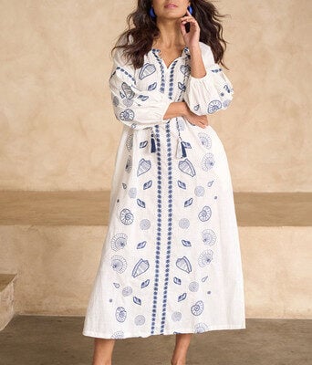 Whitehaven Beach Cotton Maxi Dress--SEAB-55