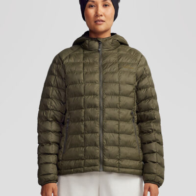 Women's Heli Insulated Hooded Jacket - Light Moss