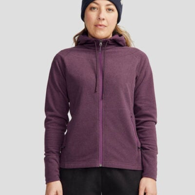 Women's Mt Aspiring Hooded Fleece Jacket - Jam