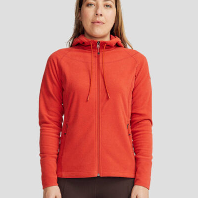 Women's Mt Aspiring Hooded Fleece Jacket - Spicy Chilli Pepper