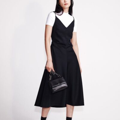 Wool Blend Tailored Dress