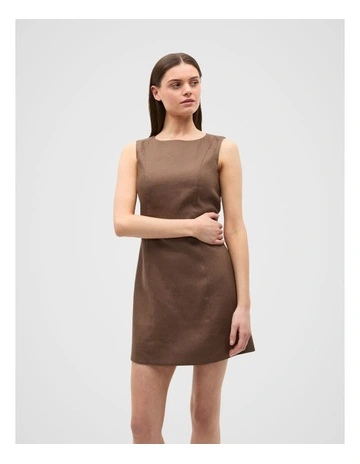 Seed Heritage Linen Structured Shift Dress