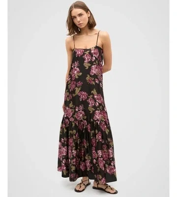 Seed Heritage Silk Floral Midi Dress