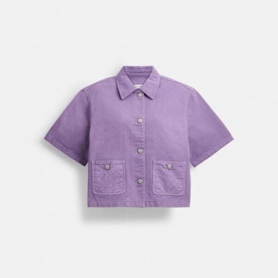 Coach Denim Short Sleeve Top