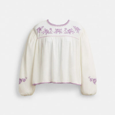Coach Floral Embroidered Blouse