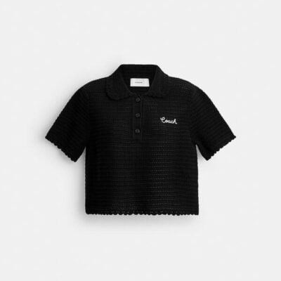Coach Knit Cropped Polo