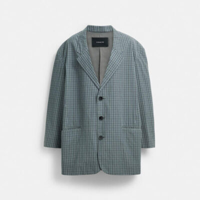 Coach Single Breasted Patterned Blazer