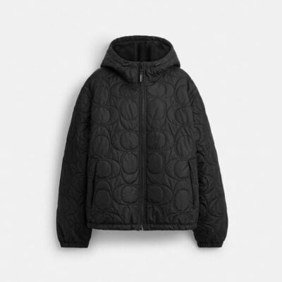 Coach Quilted Signature Puffer Jacket In Recycled Polyester