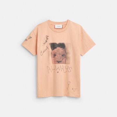 Coach Carroty Shrunken T-Shirt In Organic Cotton