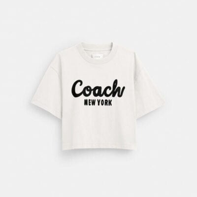 Coach Cursive Signature Cropped T-Shirt