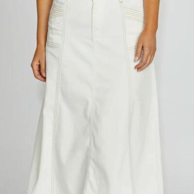 New London Kenley MIDI Skirt — Milk Tan