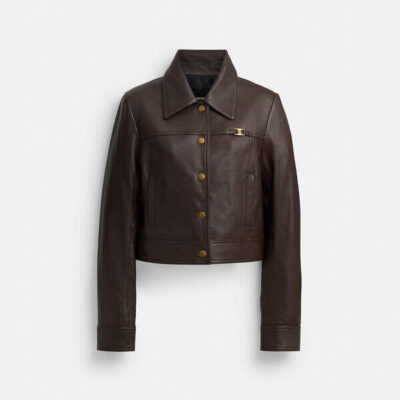 Coach Heritage C Snap Front Shrunken Jacket