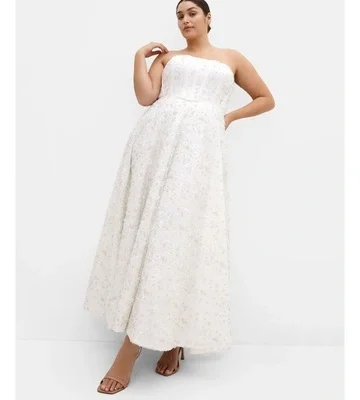 City Chic Plus Size Magnetise Strapless Maxi Dress