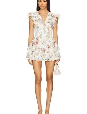 Alice + Olivia Kessie Ruffle Romper
