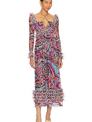 CeliaB Plumbago Midi Dress