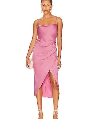 MORE TO COME Adonia Wrap Midi Dress
