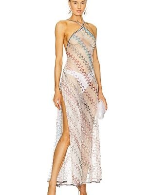 Missoni Long Cover Up in Multi With White Base