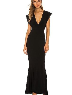 Norma Kamali X REVOLVE V Neck Rectangle Gown