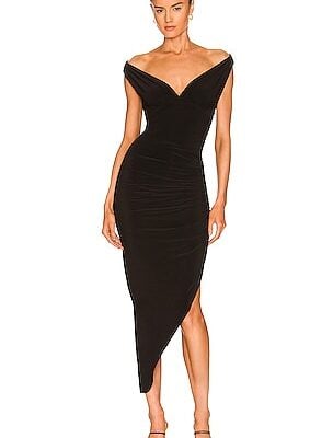 Norma Kamali Tara Side Drape Gown