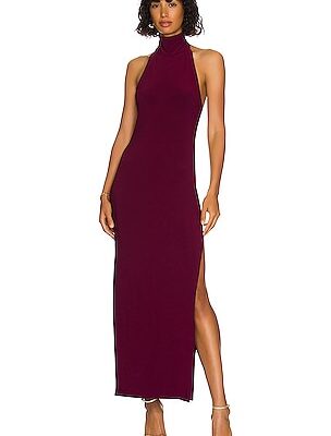 Norma Kamali x REVOLVE Turtle Halter Side Slit