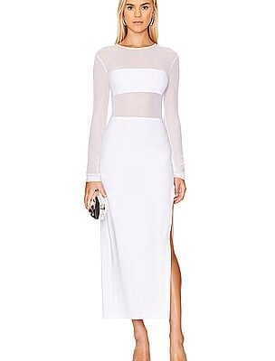 Norma Kamali Dash Dash Side Slit Gown