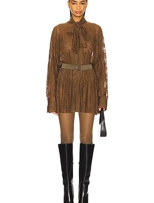 Norma Kamali x REVOLVE X Revolve Super Oversized Boyfriend Shirt Flared Mini Dress
