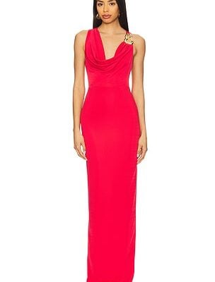 Rebecca Vallance Carmine Halter Maxi Dress