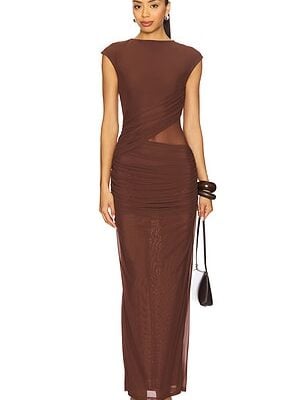 SNDYS x REVOLVE Lorelai Maxi Dress in Chocolate