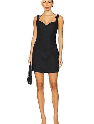 Shona Joy Kasbah Bustier Draped Mini Dress