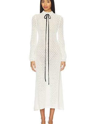 Tanner Fletcher Patsy Pointelle Midi Dress