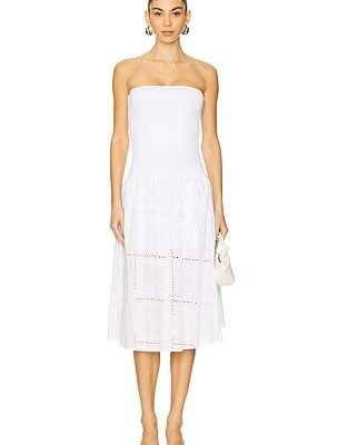 WeWoreWhat Ribbed Cotton Midi Dress