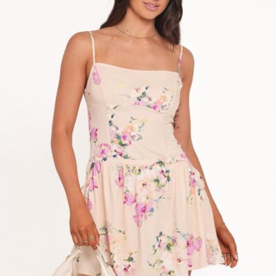 Albon Mini Dress - Cream Floral