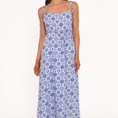 Aster Maxi Dress - Blue Tile